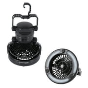 LED Lantern, 2 in 1 Battery Powered Fan and Lantern by Wakeman Outdoors (Emergency Light, Portable Fan, Camping Gear for Hiking, Fishing, and Outages)