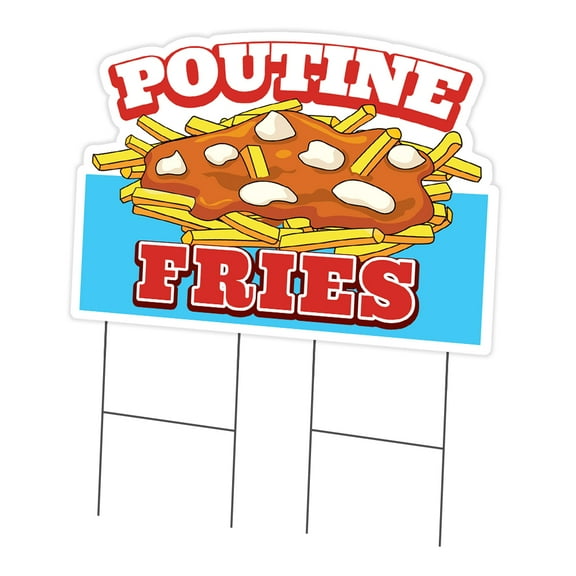 SignMission C-DC-2436-Poutine Fries19 24 x 36 in. Yard Sign & Stake - Poutine Fries