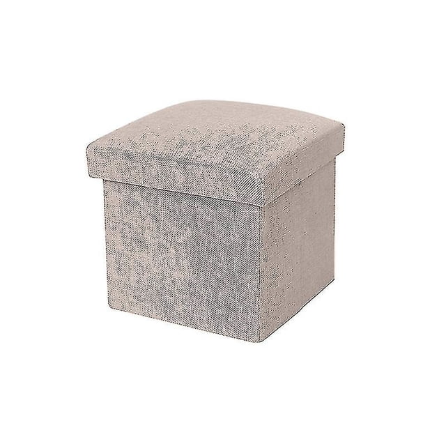 Storage Box Strong Load Bearing Capacity Foldable Fabric Versatile Storage Ottomans Cube Seat For Home Qinhai