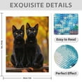 thumbnail image 3 of Diamond Art Kit for Adults, Autumn Black Cats Golden Eyes Diamond Painting for Adults Beginners, DIY Diamond Art Painting Kits, 5D Diamond Painting Crafts for Home Decor 12x16 Frameless, 3 of 7
