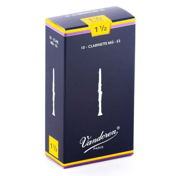 Vandoren Eb Clarinet Traditional Reeds Strength #1.5; Box of 10
