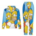 thumbnail image 2 of Simpsons Sweatshirt & Sweatpants Tracksuit Sets Printed Casual Pullover Hoodie & Pants Set S, 2 of 9