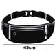 thumbnail image 2 of Cinturón delgado para correr, riñonera de entrenamiento para hombres y mujeres, cinturón para correr, caminar, andar en bicicleta, acampar, negro + cremallera negra, 2 of 5