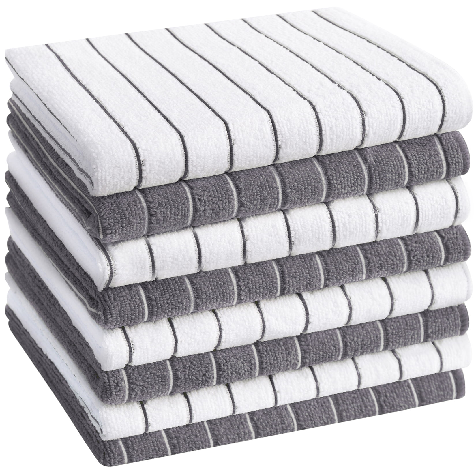 12 Pack Kitchen Towel Dish Cloth Super Absorbent Tea Towels 15x25" Arrow Design. 