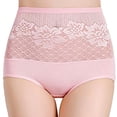 thumbnail image 2 of TANGNADE Culottes Taille Haute pour Femmes Grande Taille Bikini Sans Coutures Absorption Régulière Culottes en Coton Rose, 2 of 9