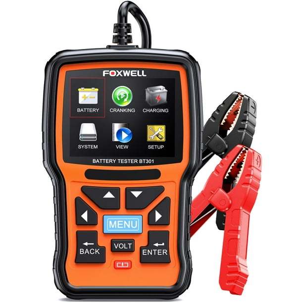 Probador de baterías de coche FOXWELL BT301, analizador digital de 6 V y 12 V