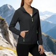 thumbnail image 2 of Vinsonshop Women's Sun Protection Jacket Hoodie Clothing Lightweight Long Sleeve Sun Cover Up Shirt Black L, 2 of 8
