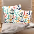 thumbnail image 2 of 2 Pack Throw Pillow Covers Colorful Anchors Pattern Decorative Pillow Cases Home Decor Square 18x18 Inches Pillowcases, 2 of 7