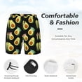 thumbnail image 3 of Fuzoiu Flowers Avocado Print Men's Swim Shorts,Quick-Dry Double-Layer Swim Trunks,Board Trunks,Beach Shorts Swimwear Bathing Suits-Large, 3 of 6