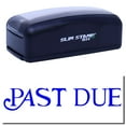 thumbnail image 1 of Large Pre-Inked Curley Past Due Stamp, Slim 1854, Ultra Slim Design, Impression Size 1-13/16" by 2-1/2", Up to 25,000 Impressions - Blue Ink, 1 of 10
