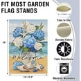 thumbnail image 3 of Welcome Spring Summer Flower Small Decorative Garden Flag, Hydrangea Floral Mason Jar Beach Coastal Yard Lawn Outside Decor, Nautical Conch Starfish Outdoor Home Decoration Double Sided 12.5 x 18, 3 of 6
