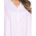 thumbnail image 5 of Casual Nights Women's Zip Front Woven House Dress | 3/4 Sleeves Housecoat Long Duster Lounger, 5 of 5