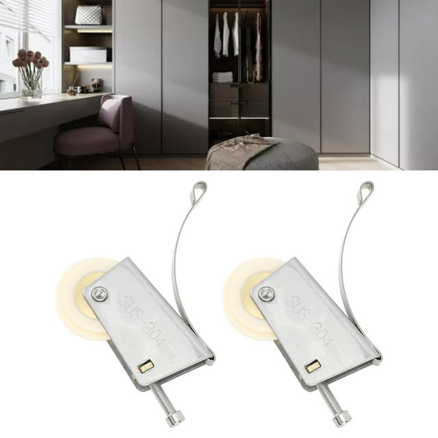 2Set Door And Window Pulley Waterproo Door Casters Wheels Bathroom Sliding Door Pulleys Sliding Window Wheel For Pully Restroom Window Hardware Sets
