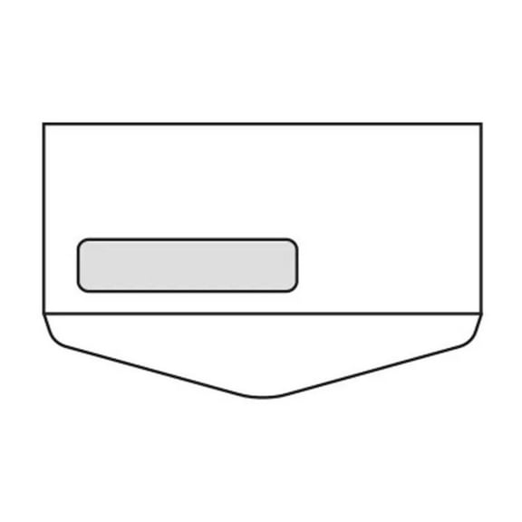 #10 Postage Meter Window Envelopes, 4-1/8" x 9-1/2", 24# White, Diagonal Seam, Poly Window (Box of 500)