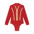 thumbnail image 5 of Traje de baile latino Samba de salón para hombre, Body con diamantes de imitación brillantes, cuello en V, malla transparente, Ropa de baile de Tango y Rumba de manga larga, 5 of 5