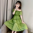 thumbnail image 2 of RIJOPUTY Green Velvet Dress Girls Christening Dresses for Baby Girl Girls 12 Month Clothes 3 Year Old Top Gifts Girl Vestidos Para Niñas Elegantes 4 Year Gifts Tous for 3 Girl Toddler Dress Up, 2 of 9