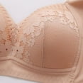 thumbnail image 2 of LYEAA Everyday Bras for Women Soft Cup Lace Push up Lightly Lined Wireless Daily Bras Wirefree Wide Strap Lift Bralette No Wire Breathable Comfort Sleeping Bras Brown XL, 2 of 7