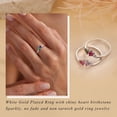thumbnail image 3 of Anillo Sistble con piedra natal de febrero, amatista, chapado en oro blanco, 3 of 7