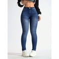 thumbnail image 6 of Women's High‑Rise Skinny Denim Jeggings, Stretch Fit Pants With Pockets, Casual Versatile Bottoms For Everyday Wear, 6 of 6