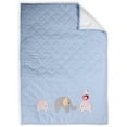 thumbnail image 3 of BabyFad Éléphant Diamant Bleu Ensemble de Literie de Bassinette pour Bébé 3 Pcs – 100 % Coton – Ensemble de Chambre de Bébé Garçon Fille Doux et Respirant Neutre – Comprend Couverture, Drap-Housse et Jupe de Bassinette – Adorable Motif Éléphant, 3 of 5
