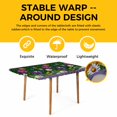 thumbnail image 4 of Spring Flowers Table Cloths for 3 Foot Rectangle Tables, Boho Botanical Budding Garden Florals Patio Waterproof Elastic Fitted Tablecloths, Washable Rectangular Table Cover for Camping, 4 of 8