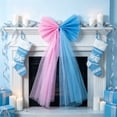 thumbnail image 3 of AHGQT Large Fluffy Tulle Topper Bow, 28.7x13.4Inch Christmas Tree Decoration Giant Red Bow, Giant Wreath Wall Decor with Long Streamers for Xmas Home Wedding Car Holiday Decor Supplies, 3 of 7