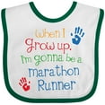 thumbnail image 3 of Inktastic Marathon Runner Future Boys or Girls Baby Bib, 3 of 4