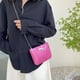 thumbnail image 1 of Bolso de mujer PU Bolso de hombro simple Bolso de mensajero cuadrado de color sólido (Rosa roja) Sywqhk Para Estrenar, 1 of 6