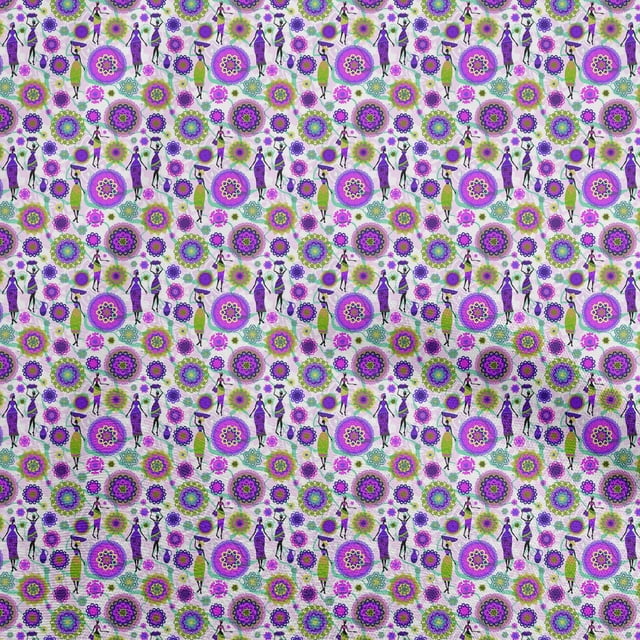 oneOone Velvet Purple Fabric African Craft Projects Decor Fabric Printed By The Yard 58 Inch Wide