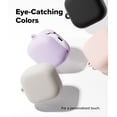 thumbnail image 4 of Ringke Silicone for Galaxy Buds 4 Pro / 4 Case, Shockproof Slim Dust-Resistant Cover with Carabiner & Strap Access - Pink Sand, 4 of 11