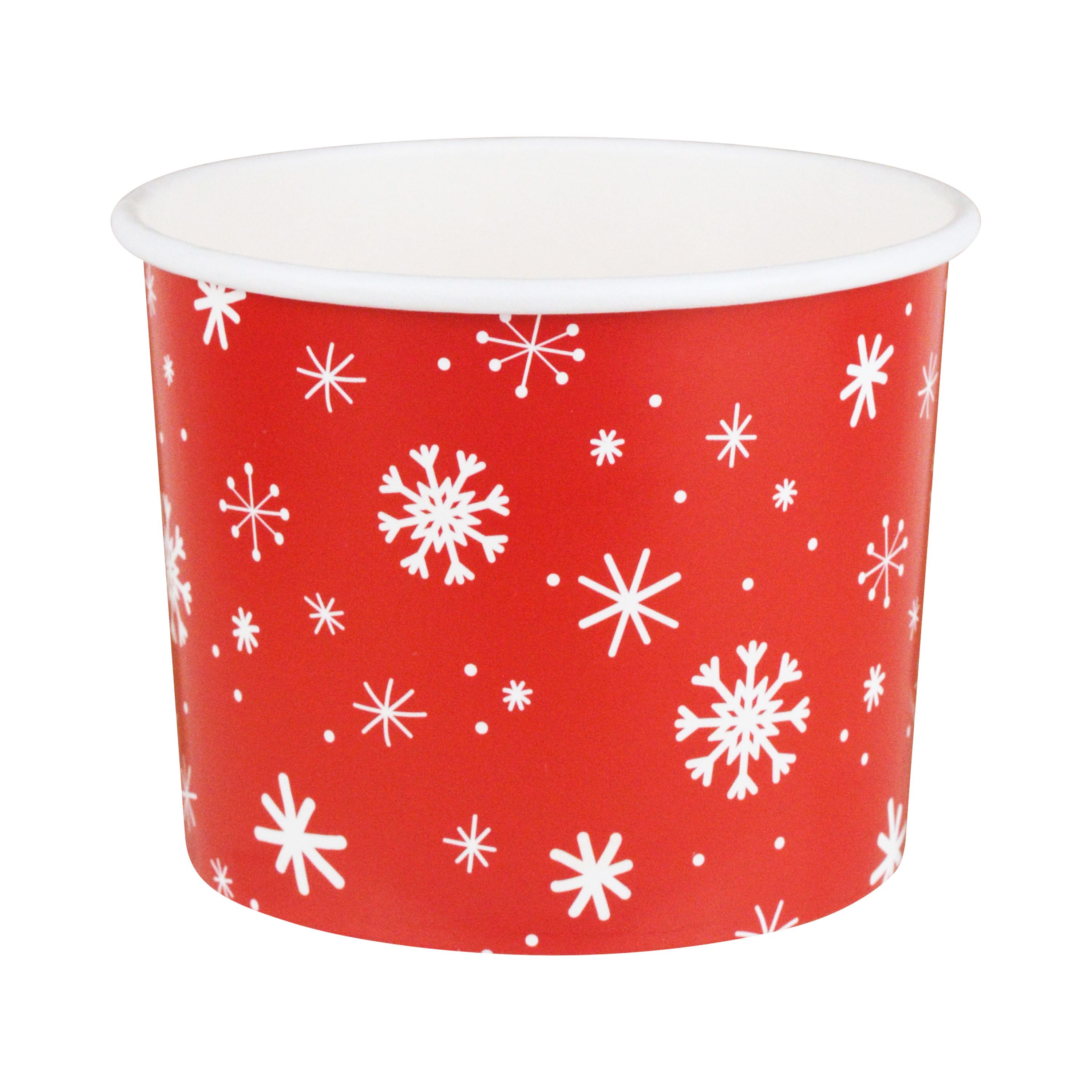 3.375 in Dia (Top), 2.625 in H, 9 Ounces Capacity, 6 Pieces Multicolor Disposable Paper Treat Cup, Christmas, Paper Partyware, Holiday Time