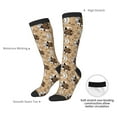 thumbnail image 4 of Xecao Snake And Flower print thigh-high socks, crafted for both men and women with a stretchy, high-opaque design perfect for daily wear, 4 of 6
