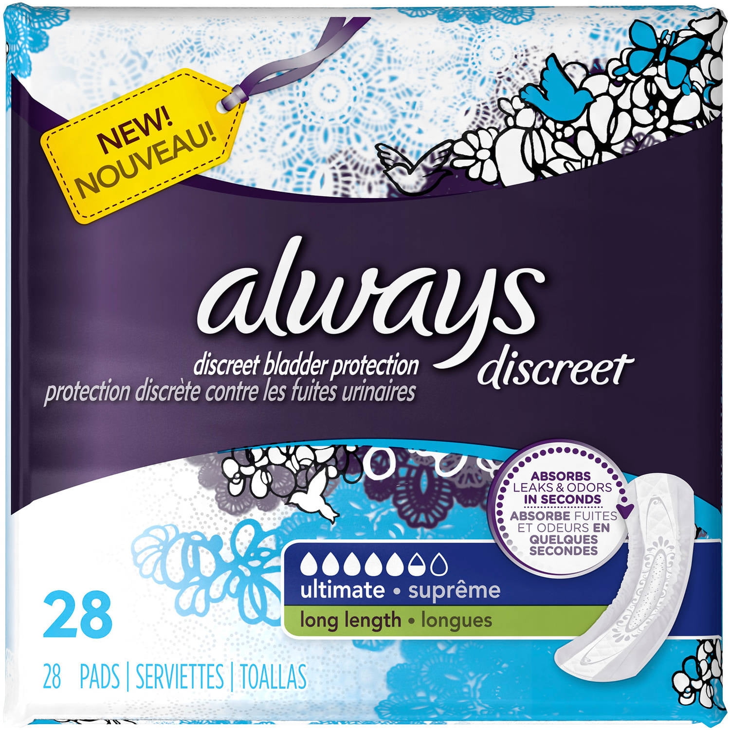 Always Discreet Ultimate Long Pad 28ct