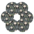 thumbnail image 2 of Pandas Leaves 6 Pcs Drink Coasters with Holder Absorbent Coasters Woven Coasters for Drinks Table Desk Protection Home Decor, 2 of 7