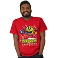 thumbnail image 5 of Ugly Christmas Pattern PACMAN Holiday Men's Graphic T Shirt Tees Brisco Brands X, 5 of 6