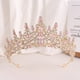 thumbnail image 1 of Zhuge Tiara de boda para novia, diadema de princesa, corona nupcial, joyería para el cabello con diamantes de imitación de cristal, decoración para novia, cumpleaños, graduación, boda (rosa), 1 of 3