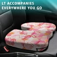 thumbnail image 4 of Premium Flamingo Pattern Memory Foam Seat Cushion Ergonomic Chair Pad for Office Chair, Car, Airplane & Bleachers Sciatica, Tailbone Hip & Back Pain Relief - Chair Cushion for Long Office Workers., 4 of 5