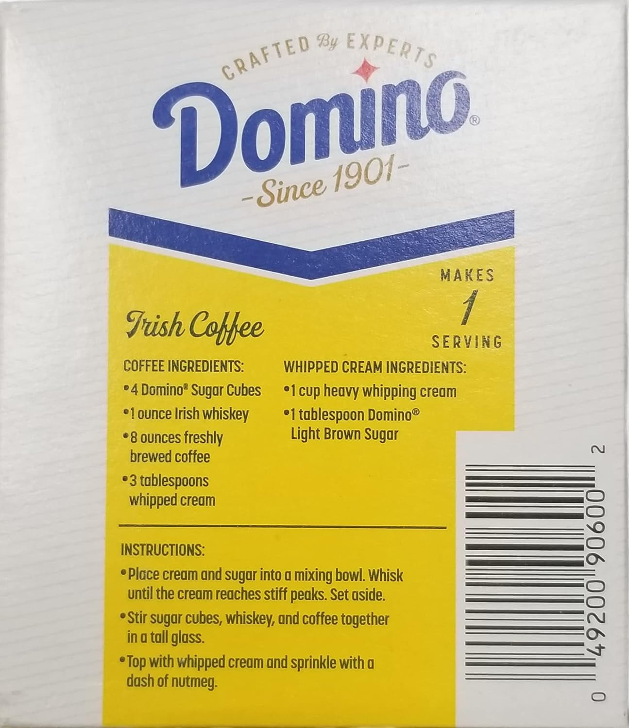 Domino Premium Pure Cane Sugar Cubes, 126 Cubes, 1 lb Pack Of 12