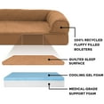 thumbnail image 3 of FurHaven Pet Products Quilted Cooling Gel Top Sofa Pet Bed for Dogs & Cats - Toasted Brown, Jumbo Plus, 3 of 13