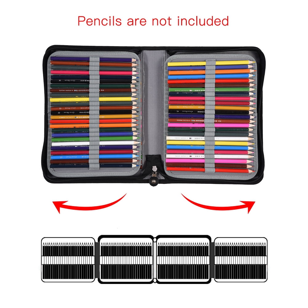 Tebru Foldable PU Leather Pencil Case, Multicolor