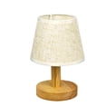 thumbnail image 2 of White Small Bedside Table Lamp 7.87 Inch, Eye Protection Warm Light Desk Lamp With Adjustable Brightness, Retro Vintage Fabric Shade Lamp for Bedroom Living Room Study Home Decor, 2 of 7