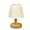 White, variant on HOARBOEG Small Desk Lamp Bedside Reading Light, Eye Protection Adjustable Cool White, Retro Cloth Shade Nightstand Lamp for Bedroom Study Dorm, White 7.87"H