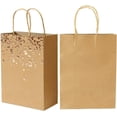 thumbnail image 5 of Bolsa de regalo, bolsa de papel kraft con asa reciclable para cumpleaños, bodas, Navidad y celebraciones de fiestas (20 piezas), 5 of 5