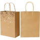 thumbnail image 5 of Bolsa de regalo, bolsa de papel kraft con asa reciclable para cumpleaños, bodas, Navidad y celebraciones de fiestas (20 piezas), 5 of 5