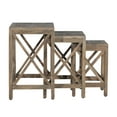 thumbnail image 3 of Hillsdale  Furniture Wilkerson Wood 3 Piece Nesting Table Set, Brown - 24H x 22W x 16D, 3 of 10
