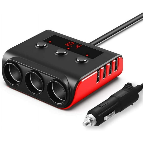 Car cigarette lighter adapter, USB car charger with