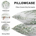 thumbnail image 5 of Sage Green Eucalyptus Leaves Throw Pillow Covers 16x16 Inch Set of 2, Farmhouse Botanical Watercolor Waterproof Outdoor Pillow Covers, Decorative Cushion Pillowcases for Couch, Sofa, Bed, Patio, 5 of 9