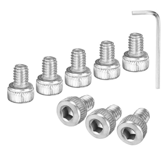 Uxcell 50-Pack M4 x 5mm Hex Socket Head Cap Screws Bolts, 304 Stainless Steel Machine Bolt Full Thread Precision Fasteners
