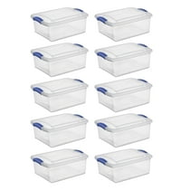 Sterilite 15 Qt. Latch Box Stadium Blue Case of 10