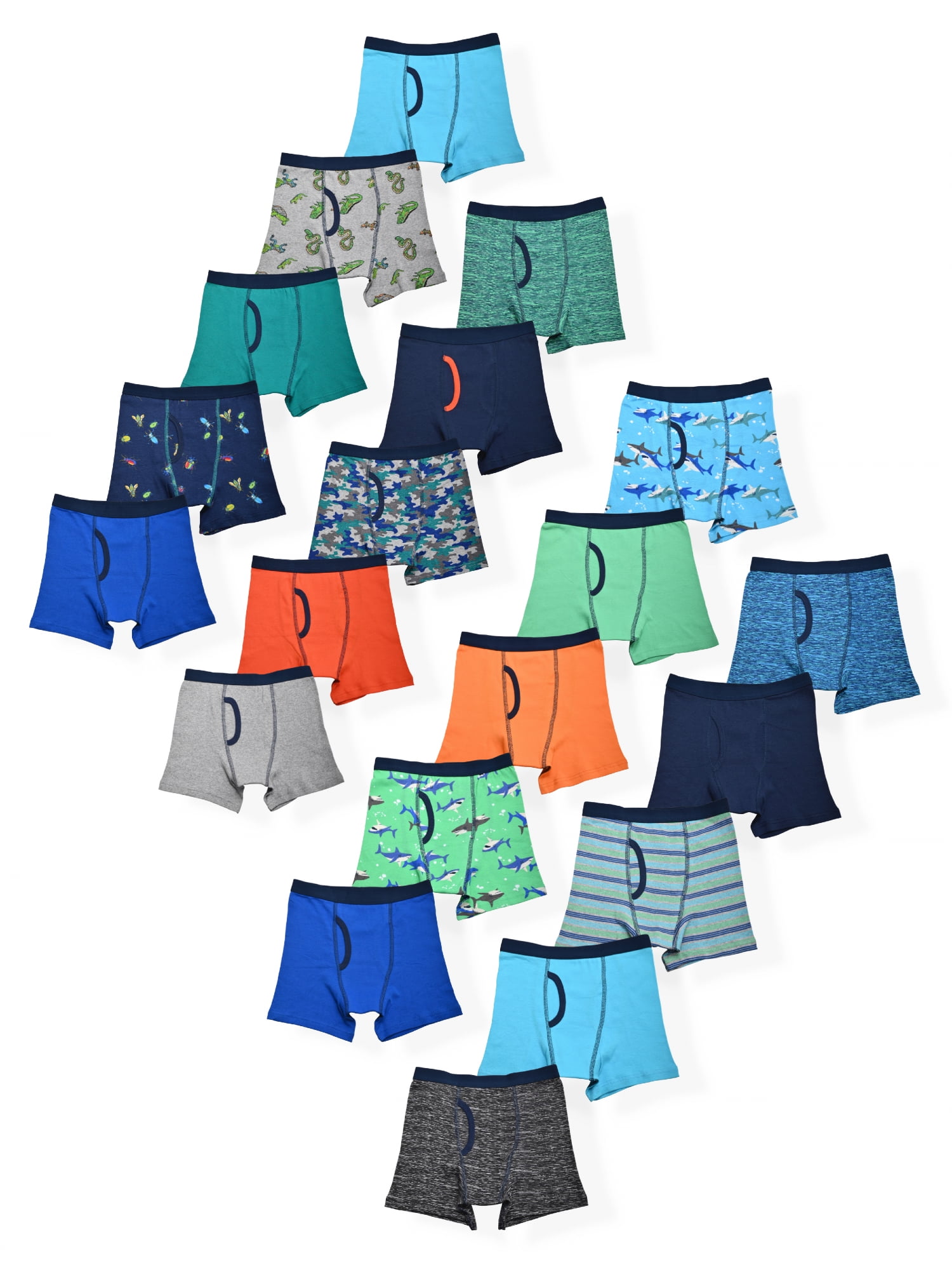 Hanes Boys 10-Pack ComfortSoft Waistband Boxer Briefs Prints & Solids B75PW0 Hanes Boys 10-Pack ComfortSoft Waistband Boxer Briefs Prints & Solids B75PW0